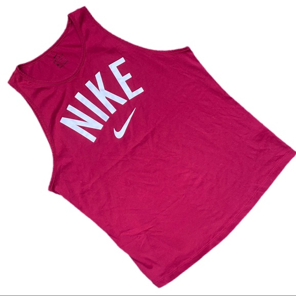 Nike Tops - NIKE Dri-Fit Burgundy Crew Neck Athletic Tank Top